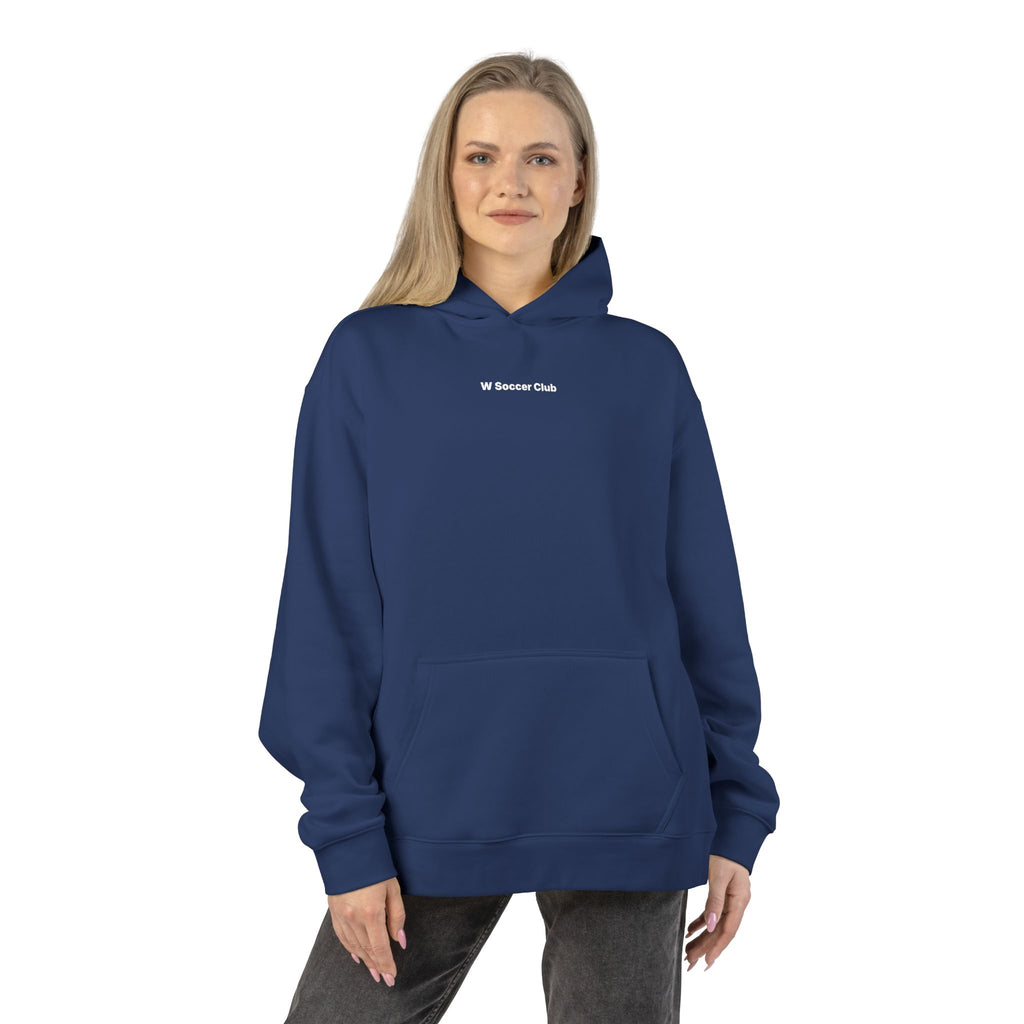 Cobalt Women's Sports Culture Hoodie flat lay.