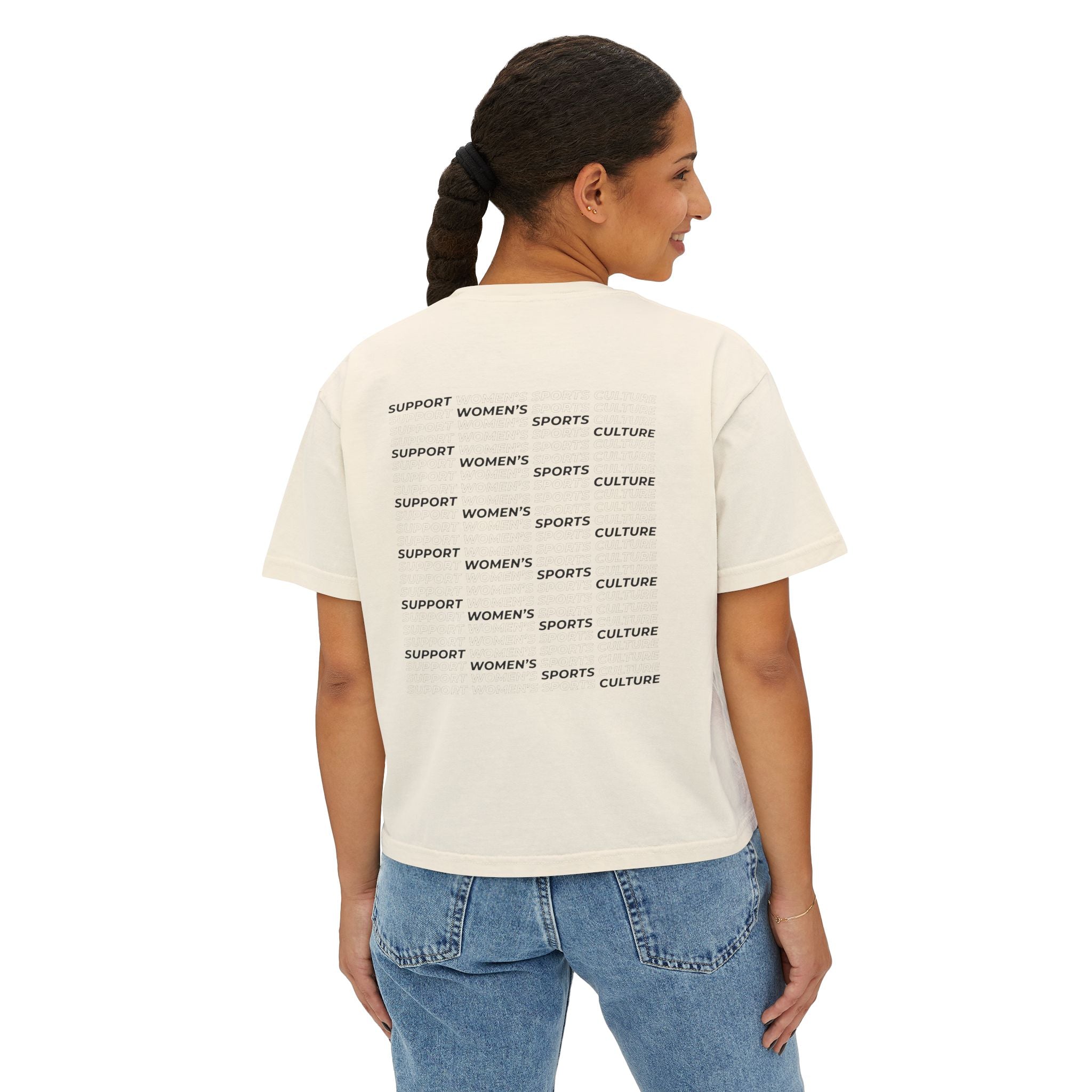 Ivory women's sports culture boxy fit t-shirt