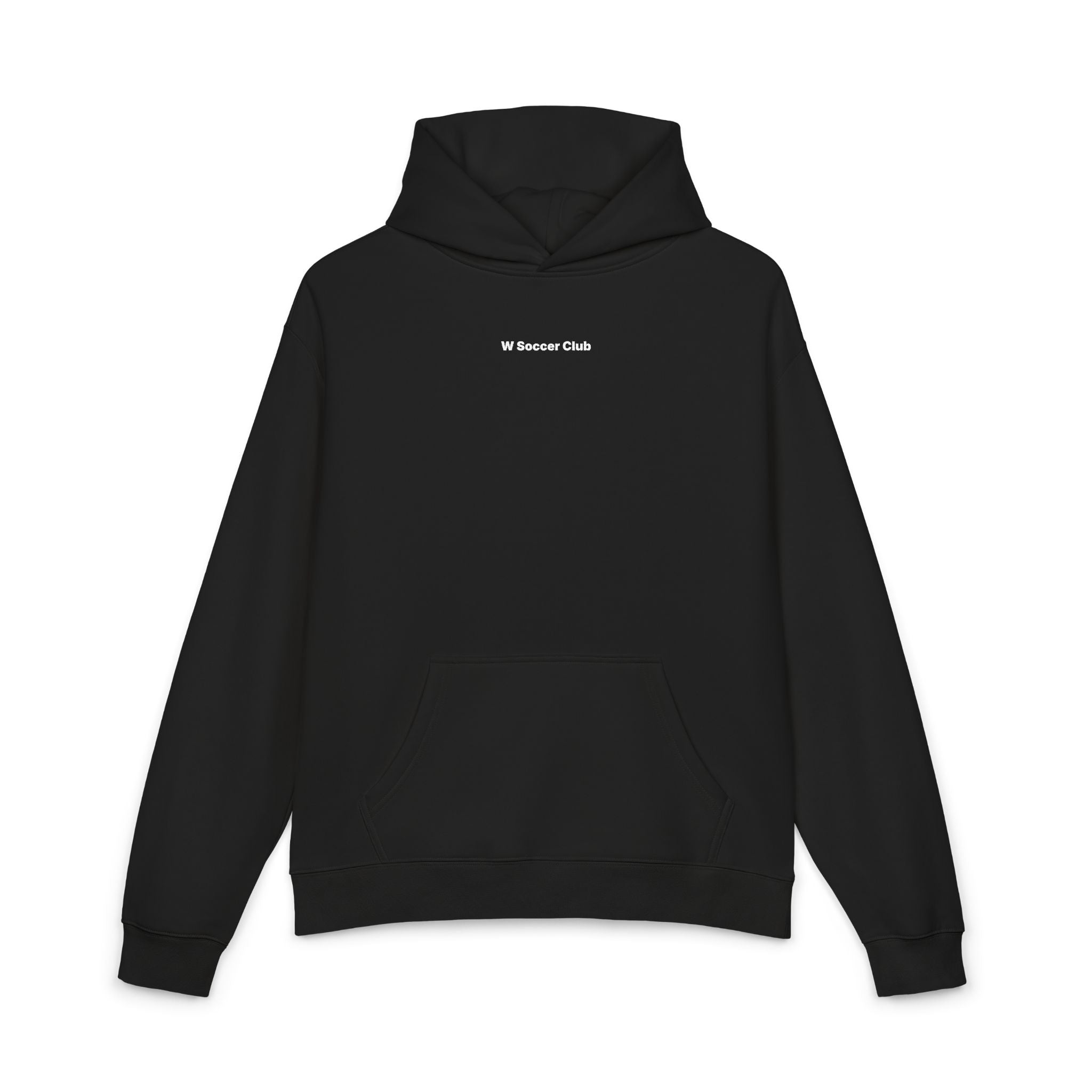 Black Support Women's Sports Culture Hoodie flat lay.