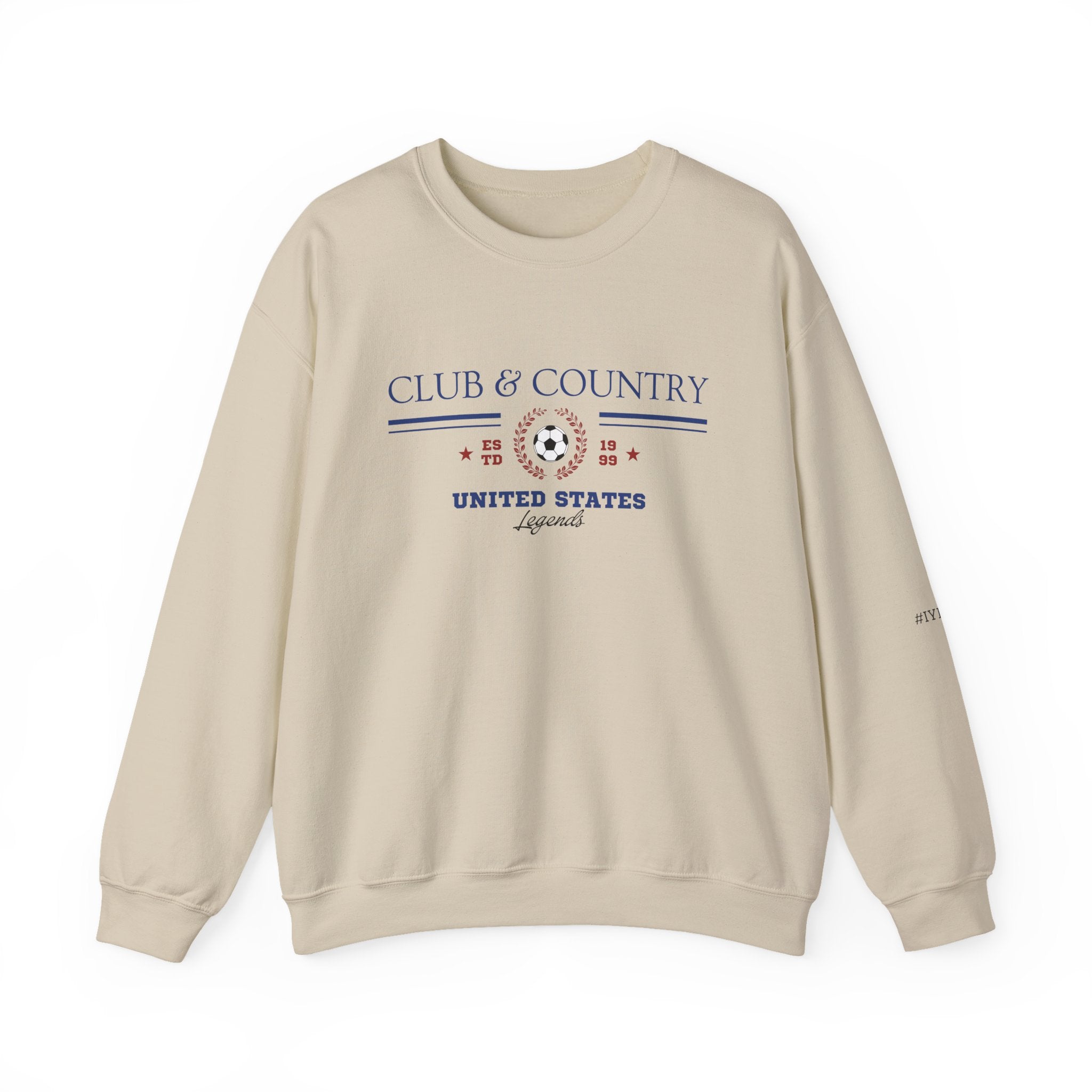 Sand Club & Country oversized crewneck pullover, 90s style preppy soccer apparel