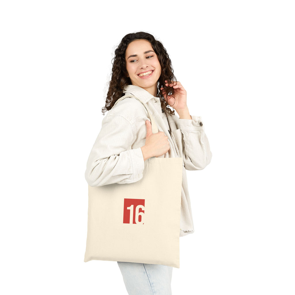 A vintage floral canvas tote celebrating modern midfield mastery and street style. Features dual-sided rose graphics and a bold #16 block.