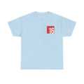 Light Blue Nutmeg Duchess t-shirt with a framed red rose graphic and vintage soccer street style typography