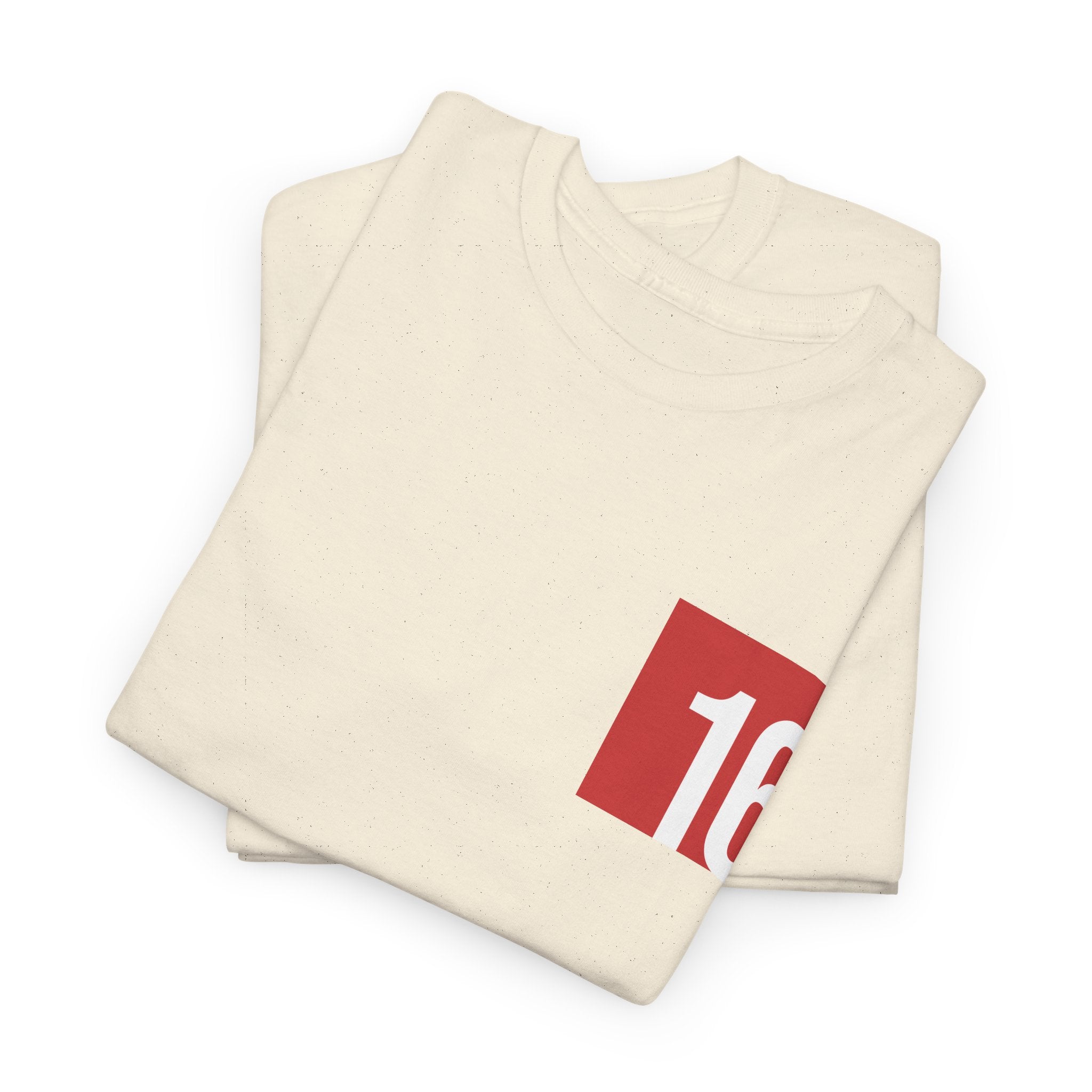Natural Nutmeg Duchess t-shirt with a framed red rose graphic and vintage soccer street style typography