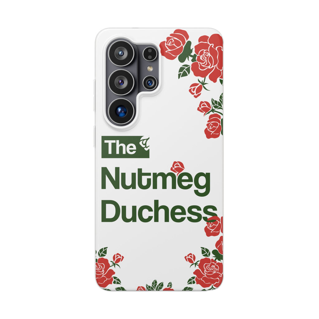 Samsung Galaxy S26 Ultra and family phone case featuring a red rose floral graphic, curated for women's soccer streetwear collections