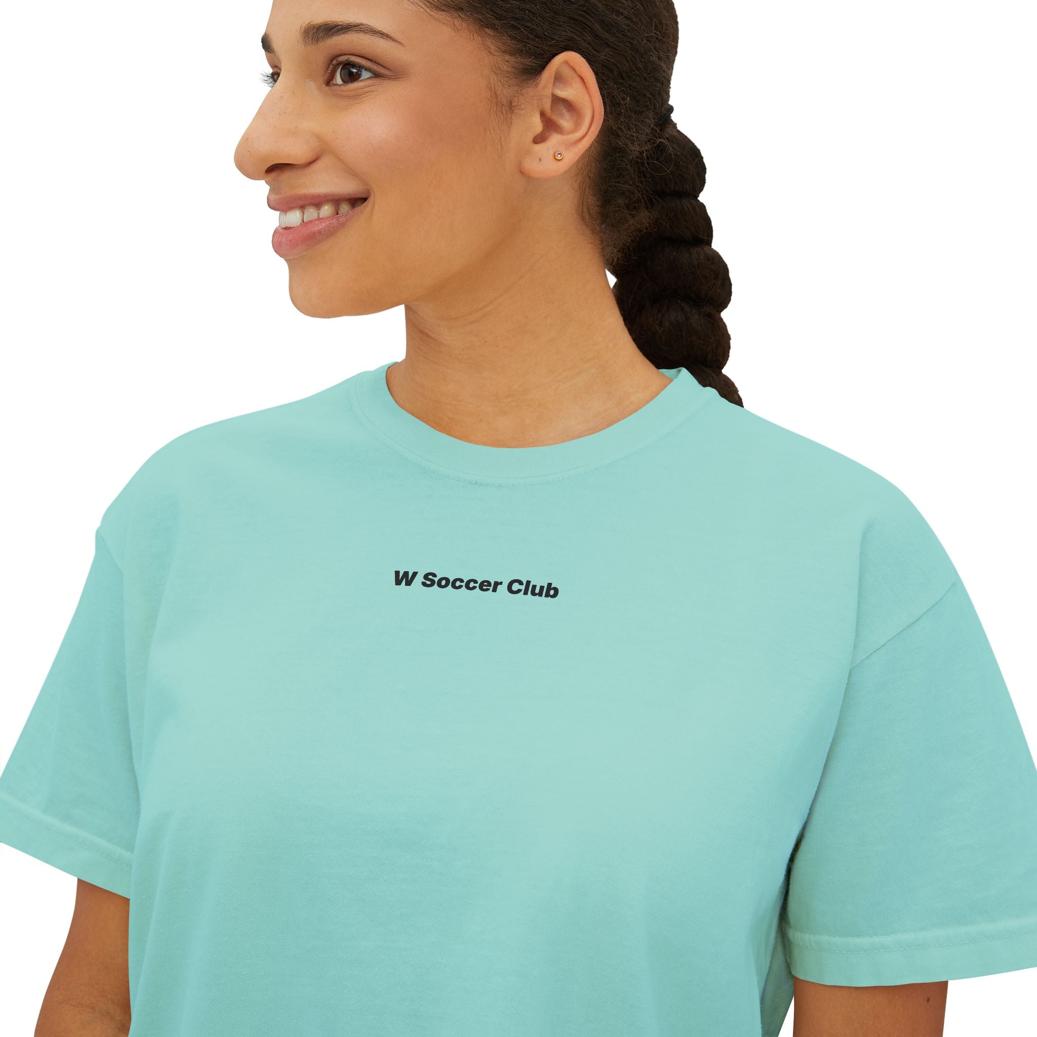 Chalky Mint women's sports culture boxy fit t-shirt