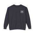 Black sweatshirt with Take Over chest logo on the front and cities list on the back