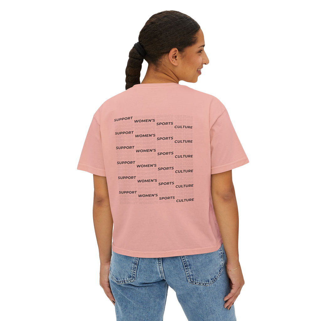 Peachy women's sports culture boxy fit t-shirt