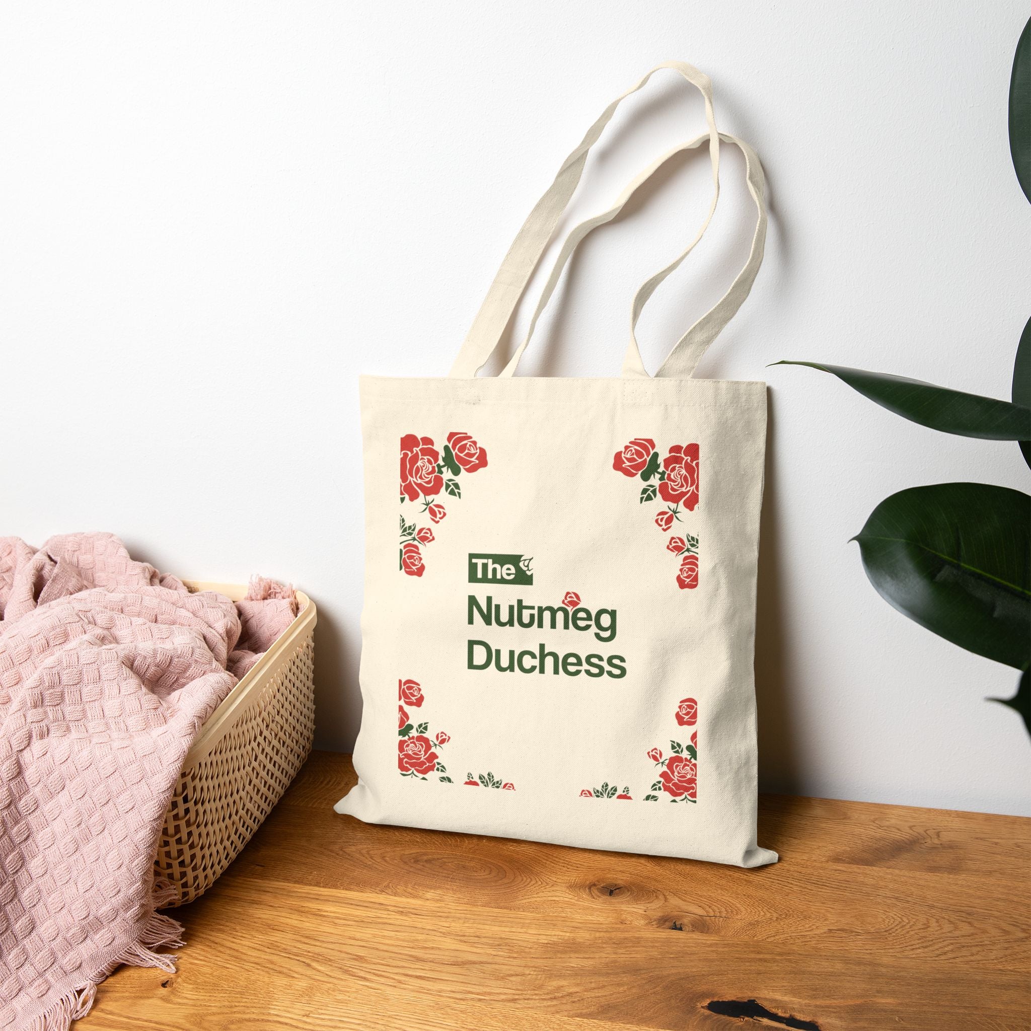 A vintage floral canvas tote celebrating modern midfield mastery and street style. Features dual-sided rose graphics and a bold #16 block.
