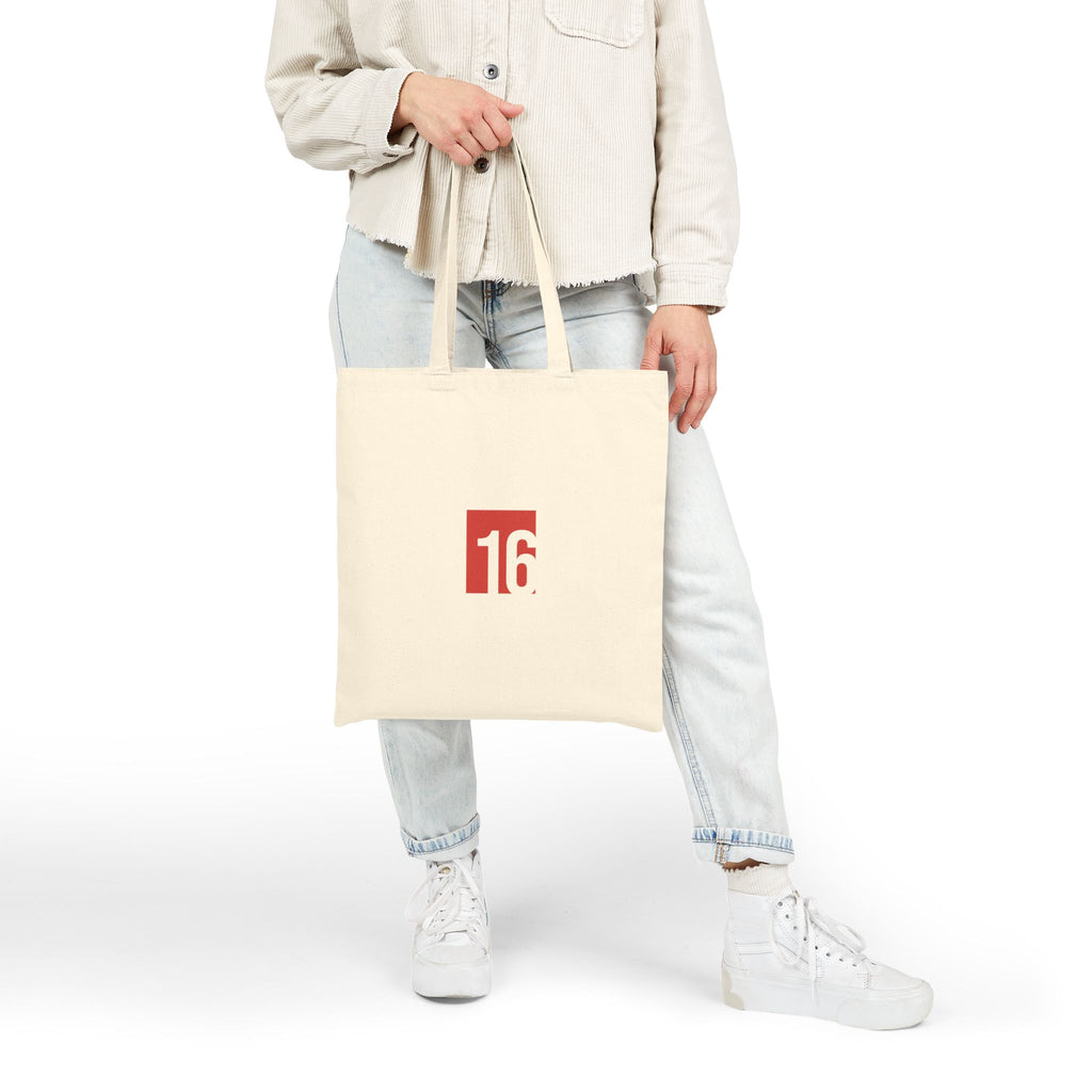 A vintage floral canvas tote celebrating modern midfield mastery and street style. Features dual-sided rose graphics and a bold #16 block.