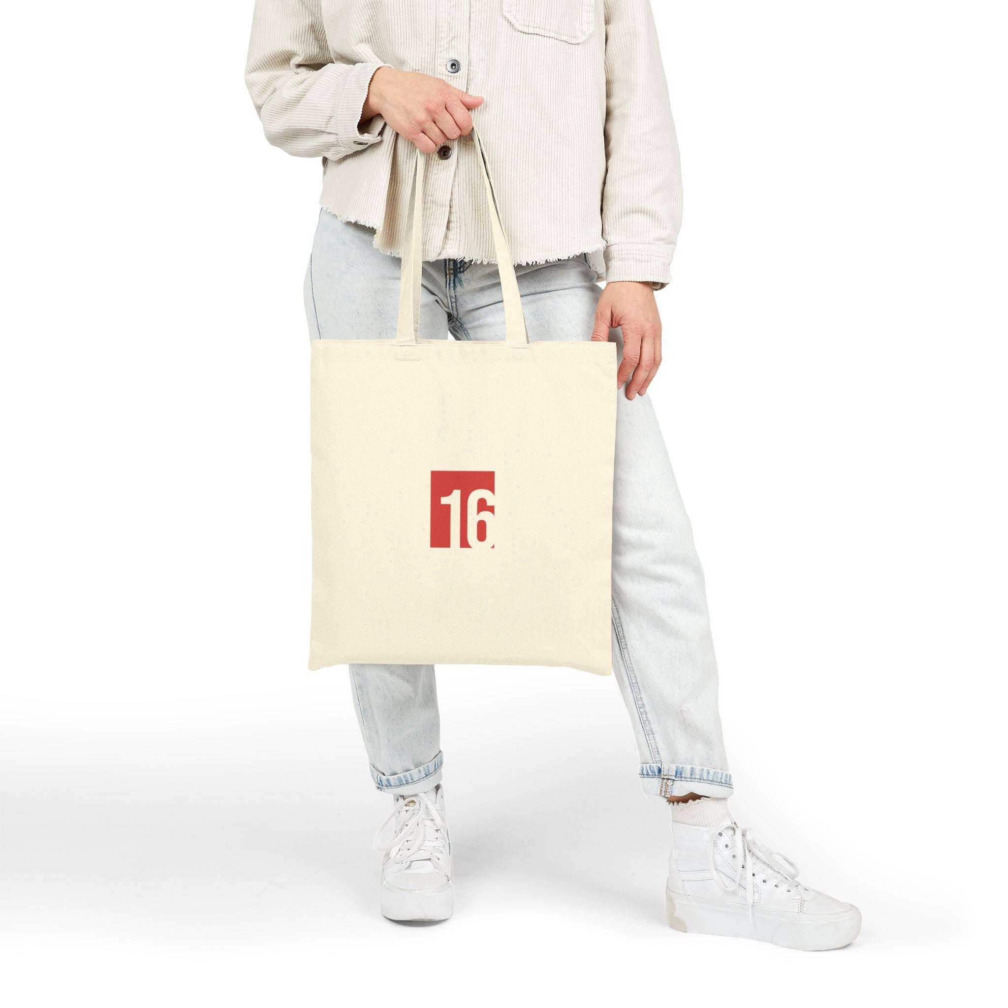 A vintage floral canvas tote celebrating modern midfield mastery and street style. Features dual-sided rose graphics and a bold #16 block.