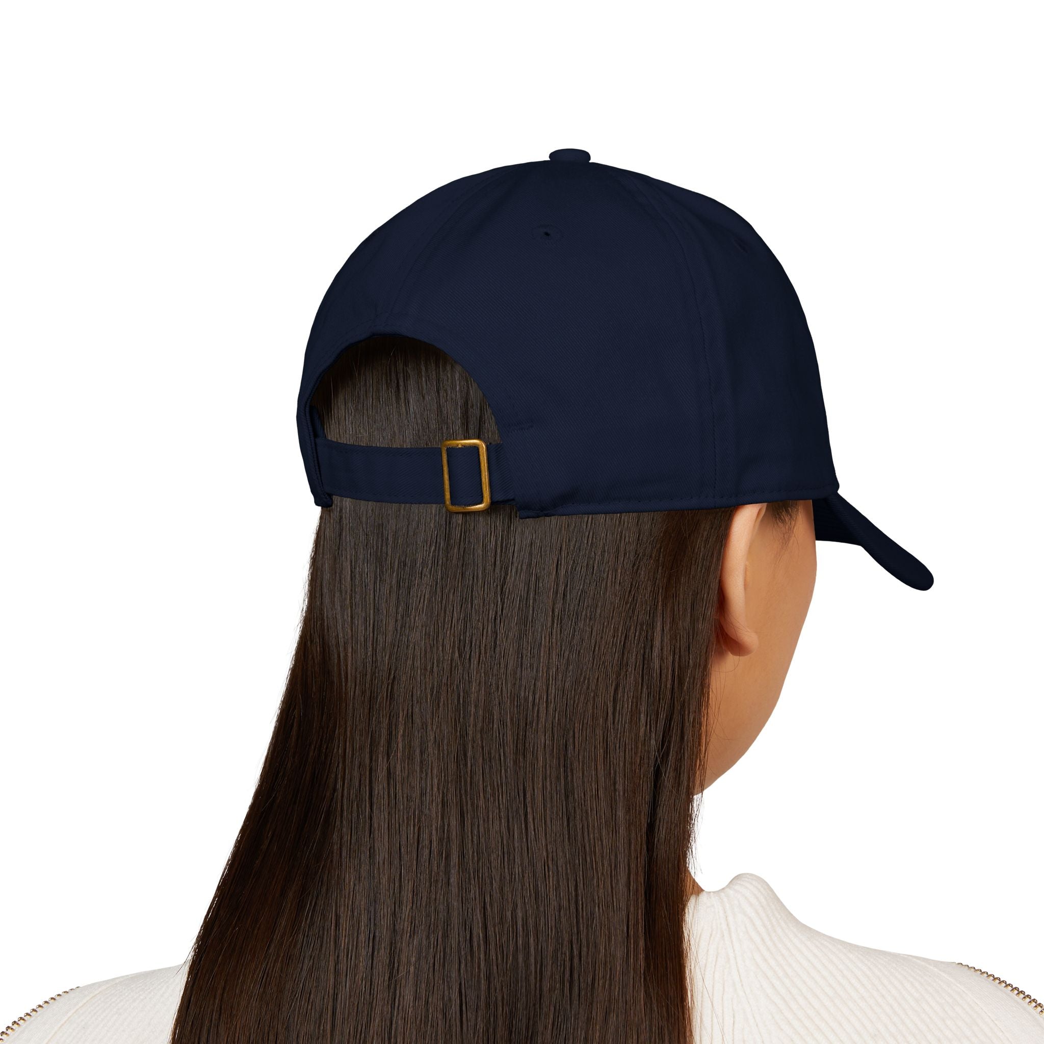Pacific unstructured beige baseball cap with three embroidered coffee beans across the front