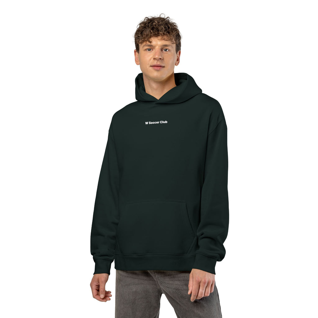Pine Green Women's Sports Culture Hoodie flat lay.