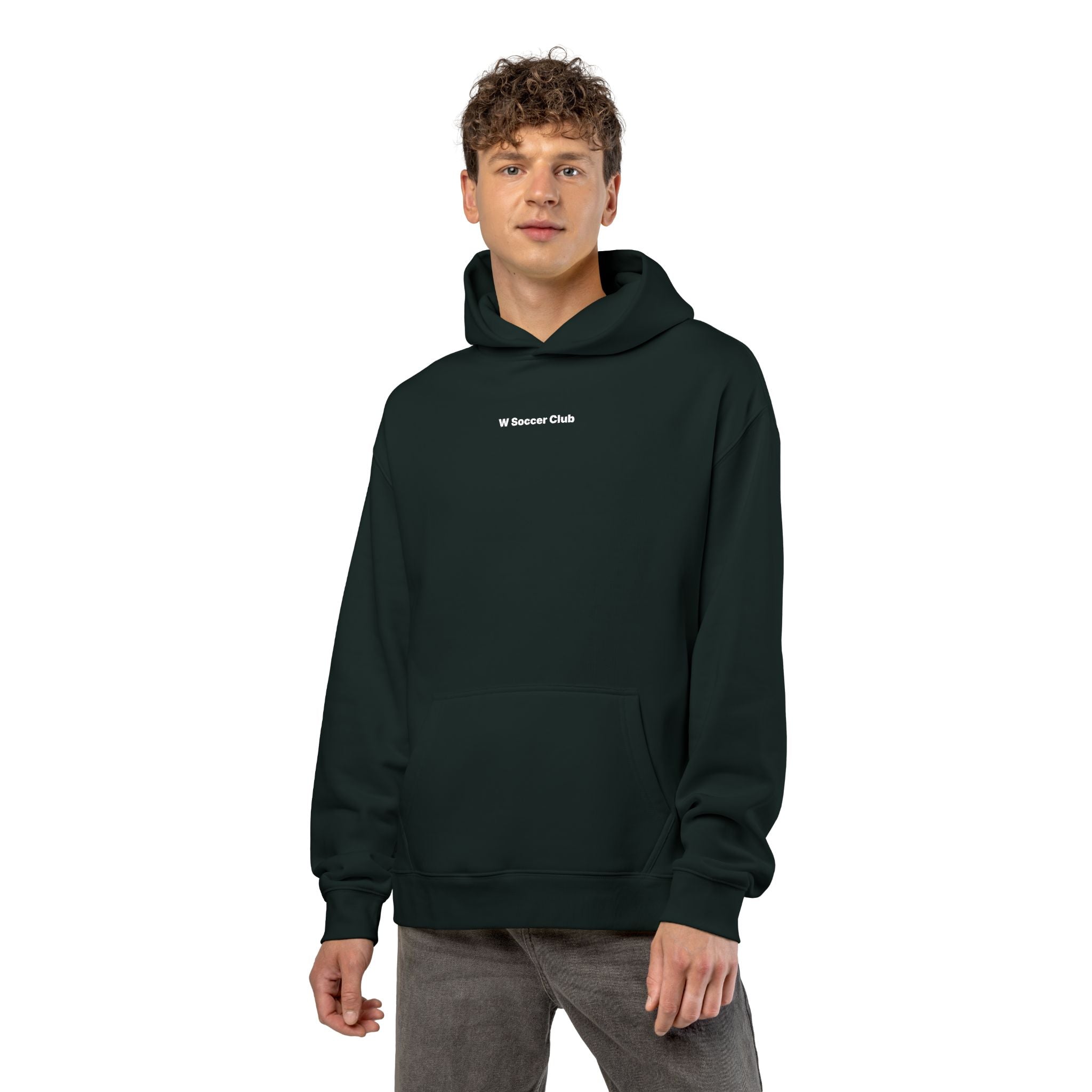 Pine Green Women's Sports Culture Hoodie flat lay.