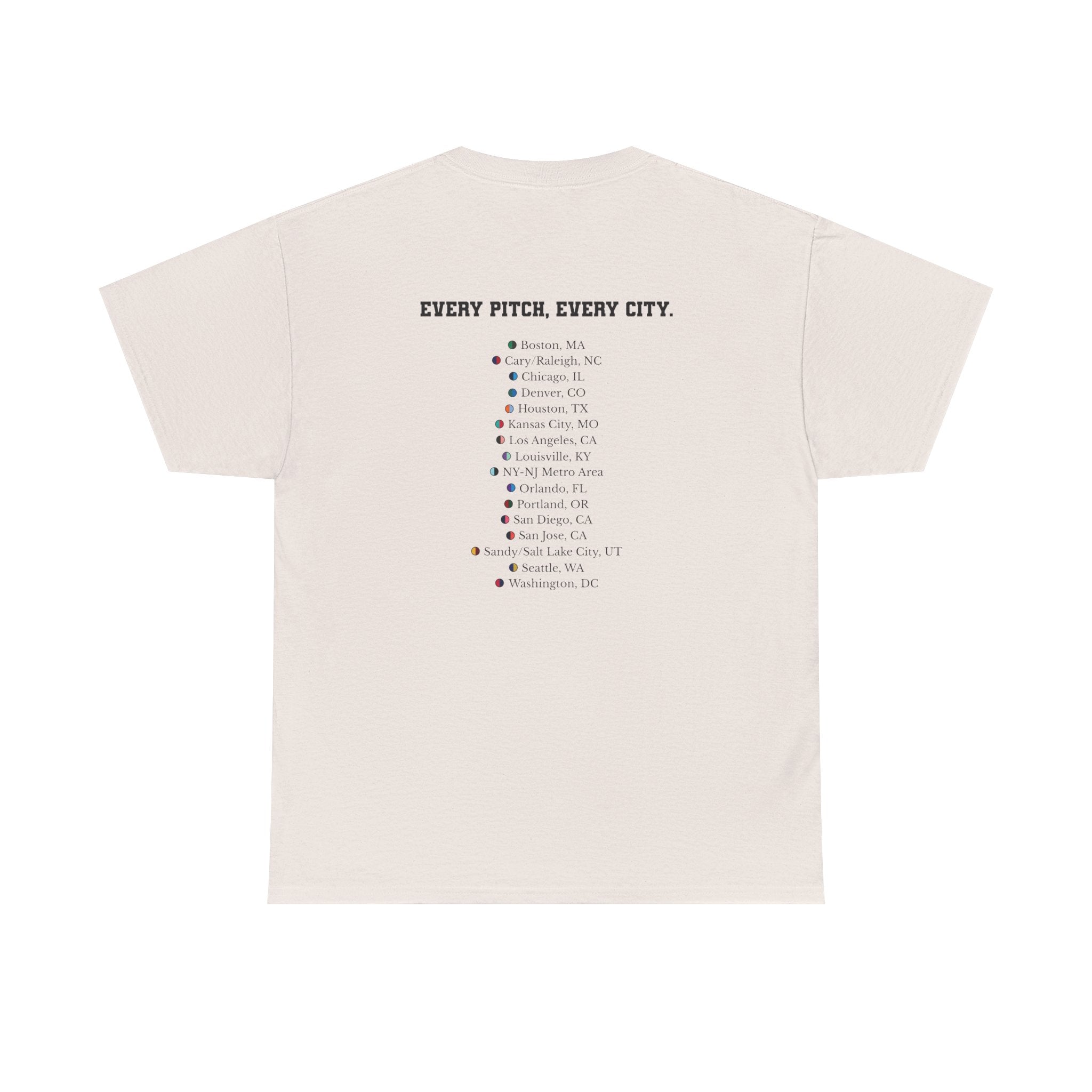 Ice Grey Take Over Every City Pro League T-Shirt flat lay on a solid background.