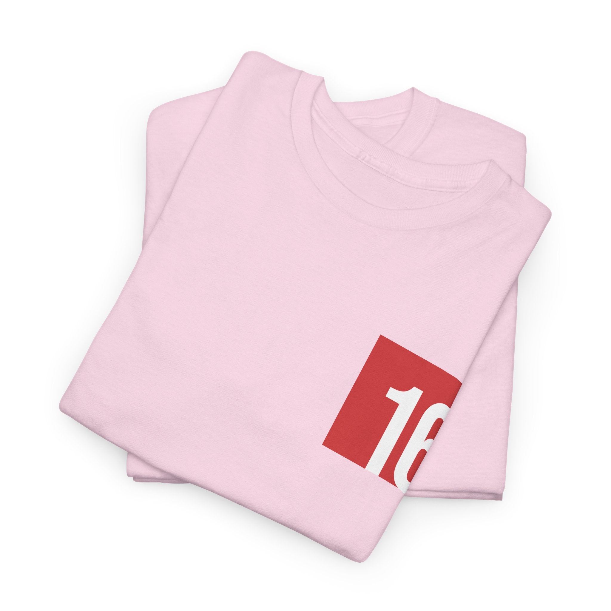 Light Pink Nutmeg Duchess t-shirt with a framed red rose graphic and vintage soccer street style typography