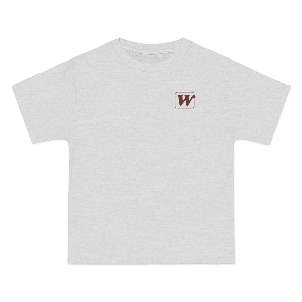 Ash W-League t-shirt featuring a front pocket W logo and back Espresso is served graphic with three clinking coffee mugs
