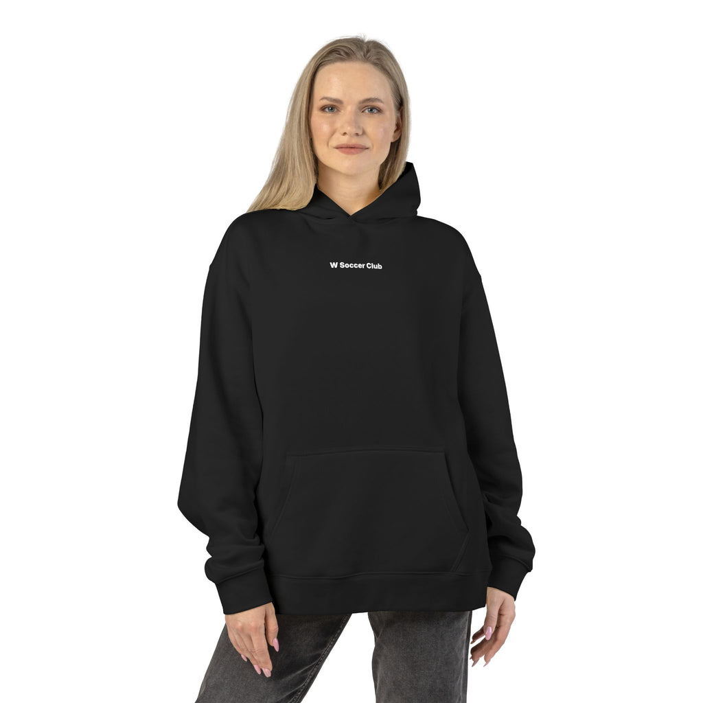 Black Support Women's Sports Culture Hoodie flat lay.