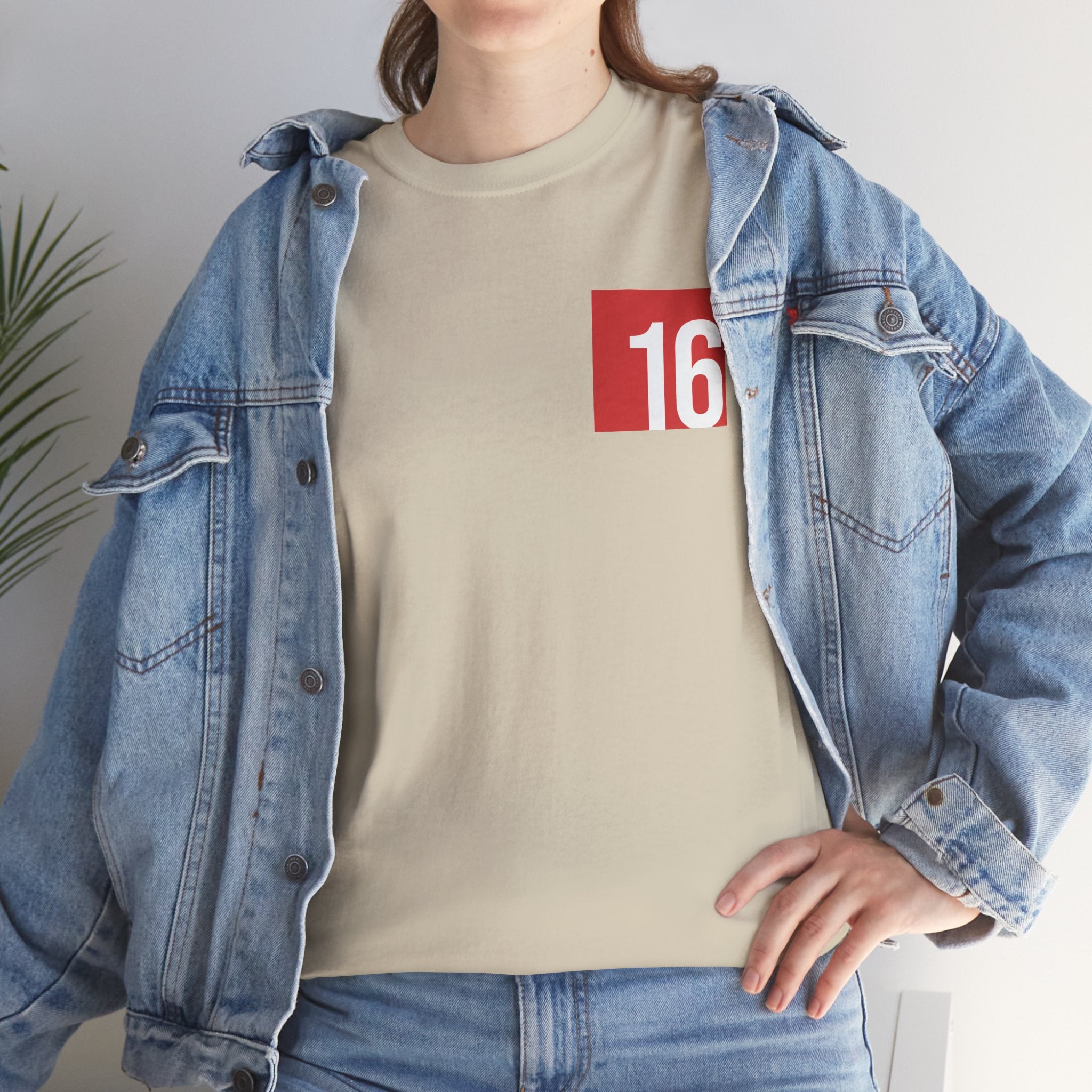 Sand Nutmeg Duchess t-shirt with a framed red rose graphic and vintage soccer street style typography