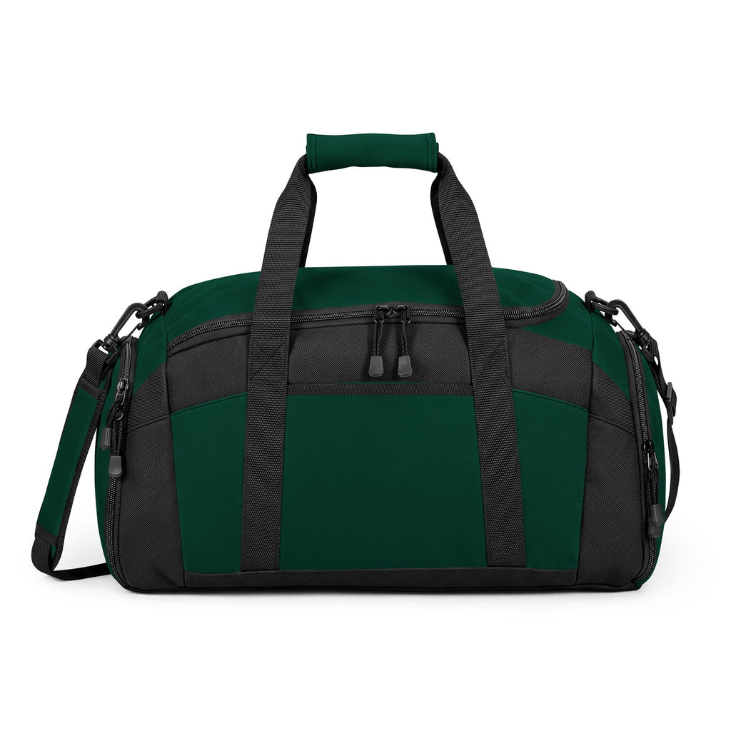 Hunter WSC branded athletic duffle bag featuring a large white logo print, separate ventilated shoe compartment, and water-resistant fabric