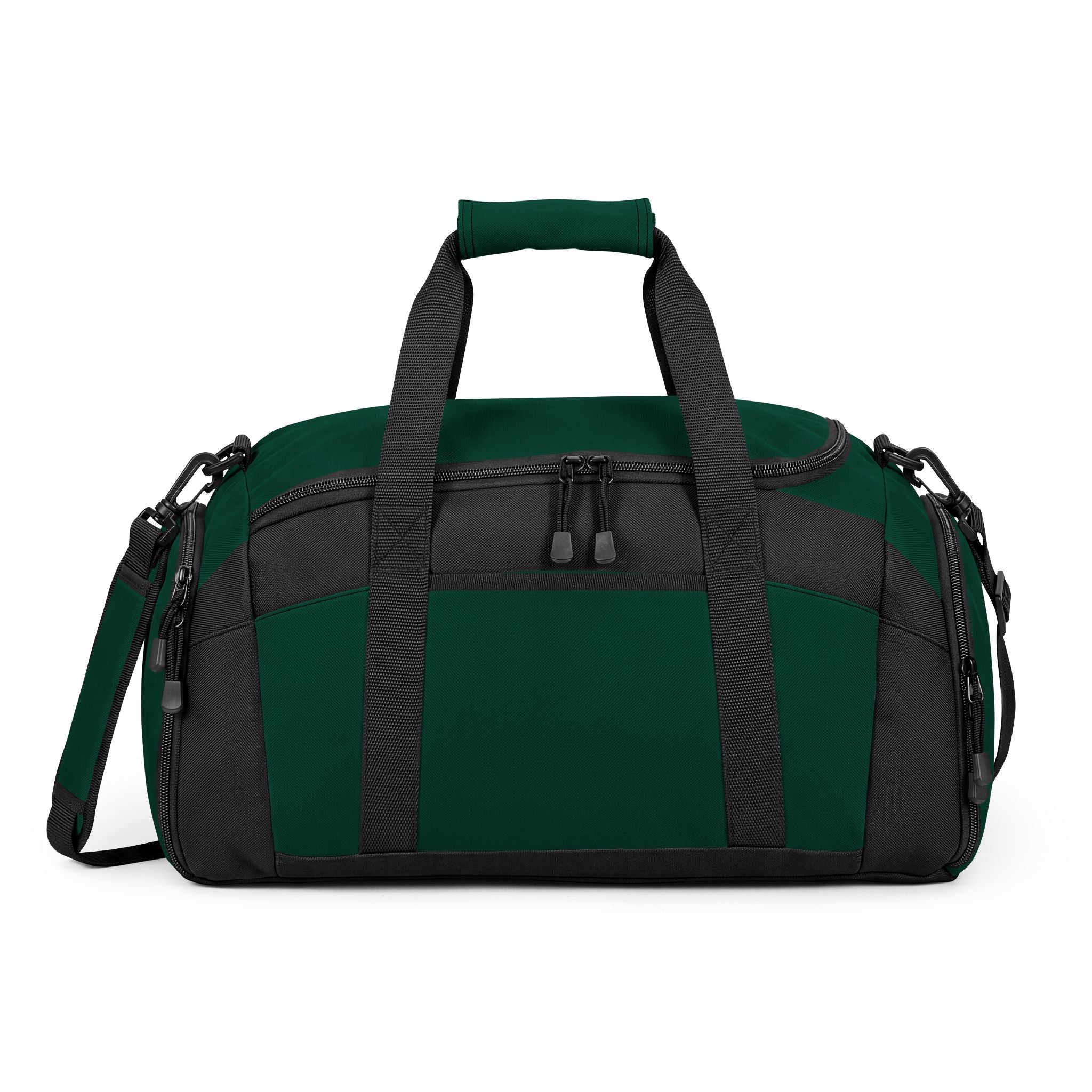 Hunter WSC branded athletic duffle bag featuring a large white logo print, separate ventilated shoe compartment, and water-resistant fabric