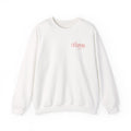 White sweatshirt with The Champions Club pocket logo on the front