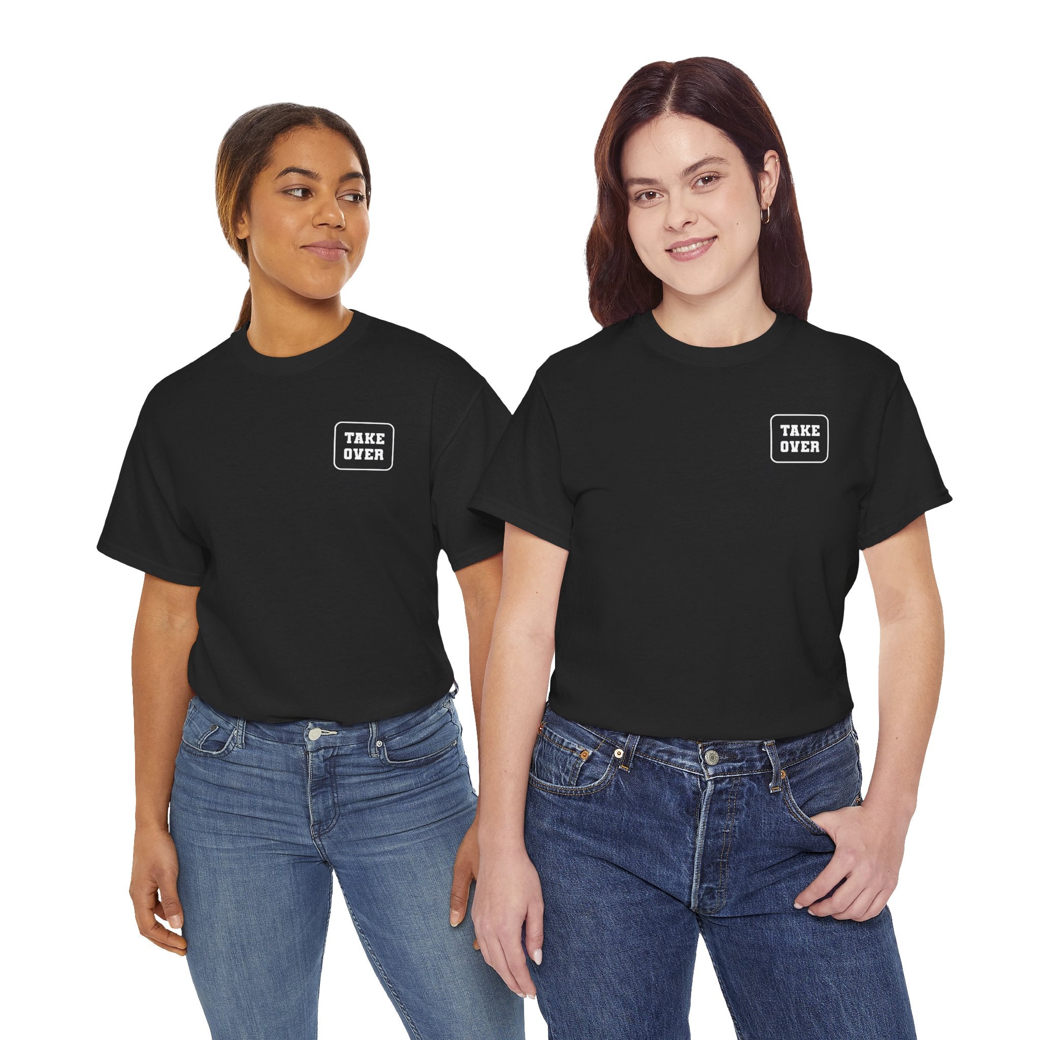 Black Take Over Every City Pro League T-Shirt flat lay on a solid background.
