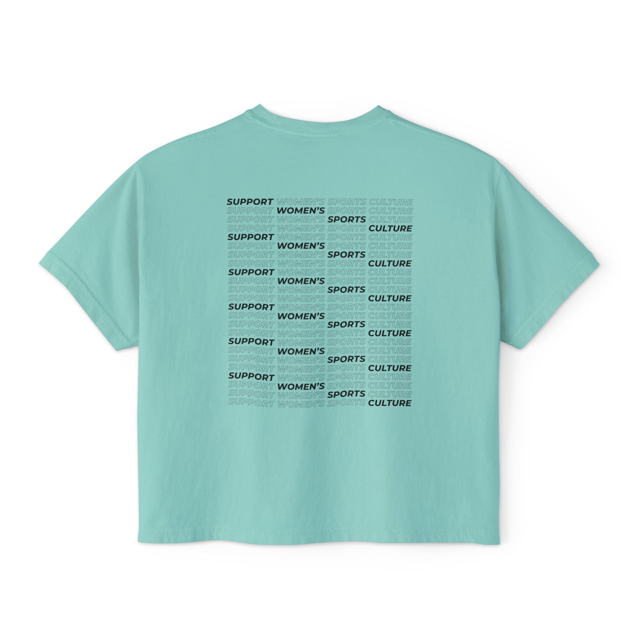 Chalky Mint women's sports culture boxy fit t-shirt