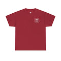 Antique Cherry Red Take Over Every City Pro League T-Shirt flat lay on a solid background.